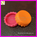 Reusable custom printed logo colorful fashion silicone bottle caps